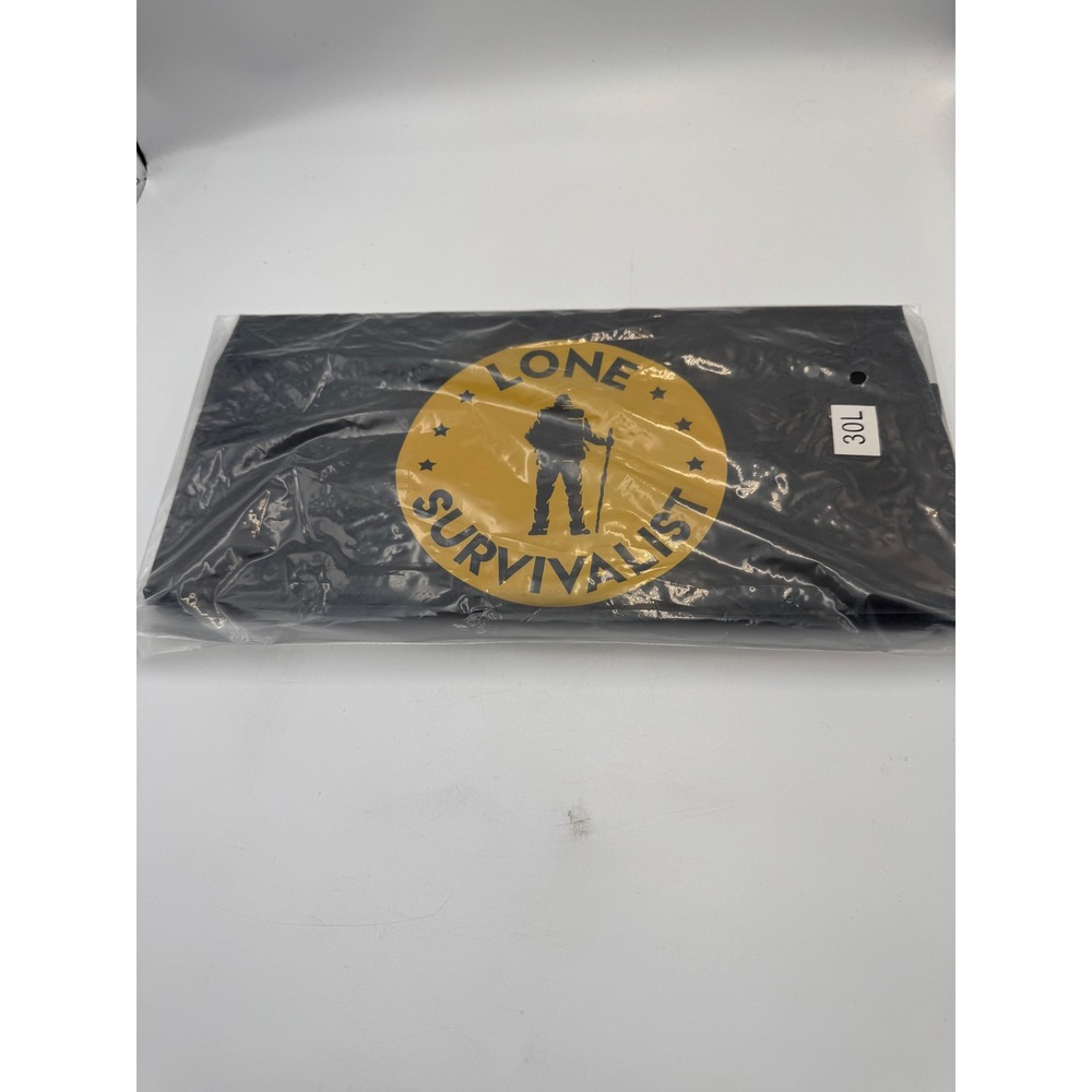 Lone Survivalist 30L Waterproof Dry Bag Black Yellow Logo Outdoor‎ Gear NEW